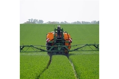 Image Irrigation farming tractor.